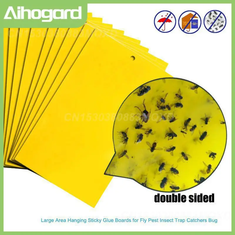 

Pest Control Plant Sticker Sticky Traps Yellow Double-sided 10/20/ Bugs Sticky Board Home Accessories Tools Strong Sticky