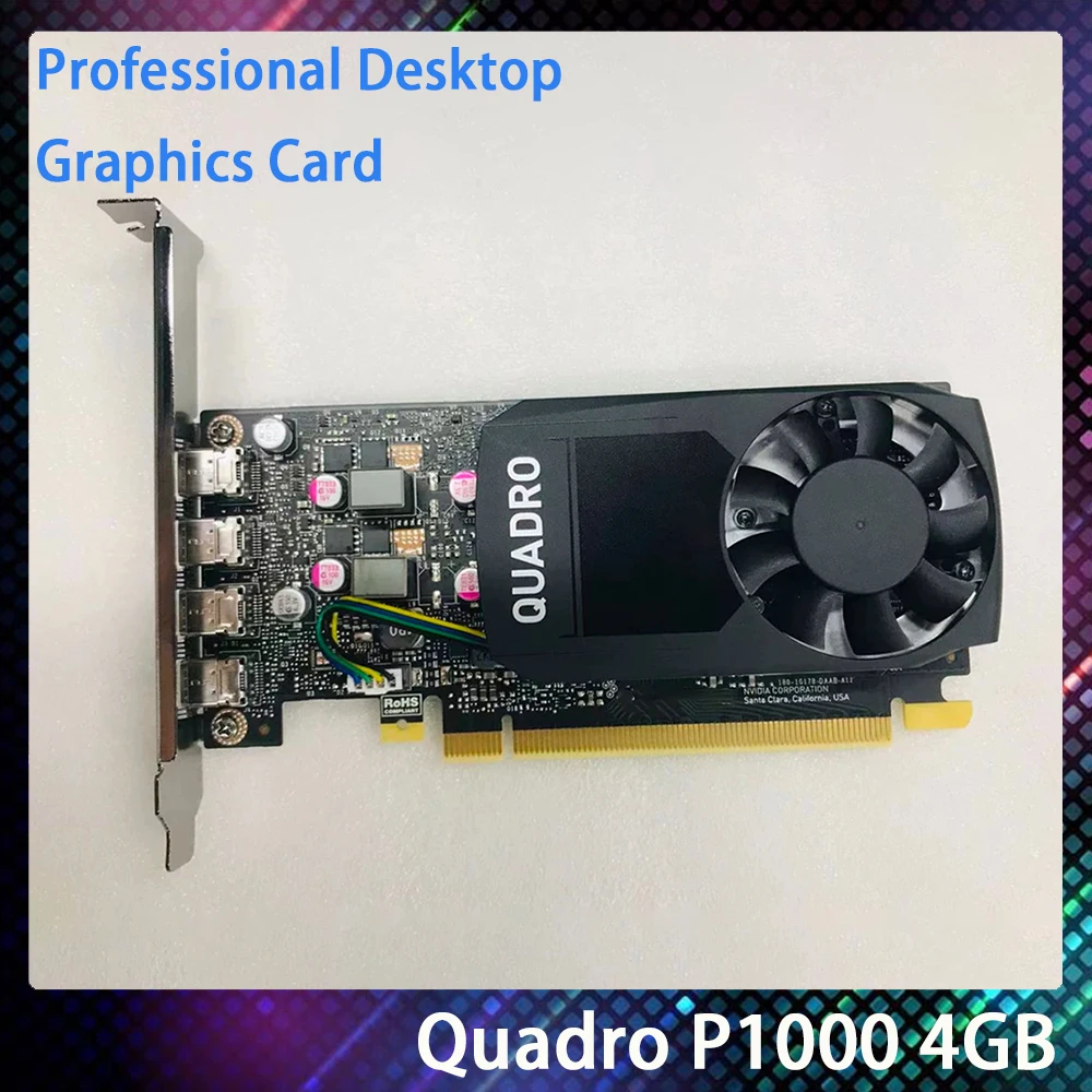 

For DELL Quadro P1000 4G GDDR5 128Bit PCI-E3.0 4*mDP Graphics Card PC Video Card Professional Graphic Design High Quality