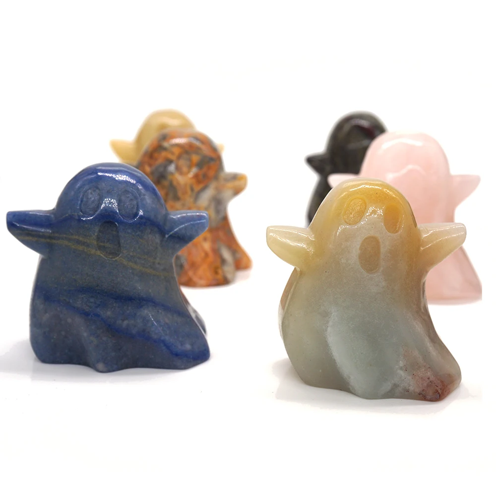 Статуя призрака 2 дюйма резьба из натурального камня ручной работы украшение для