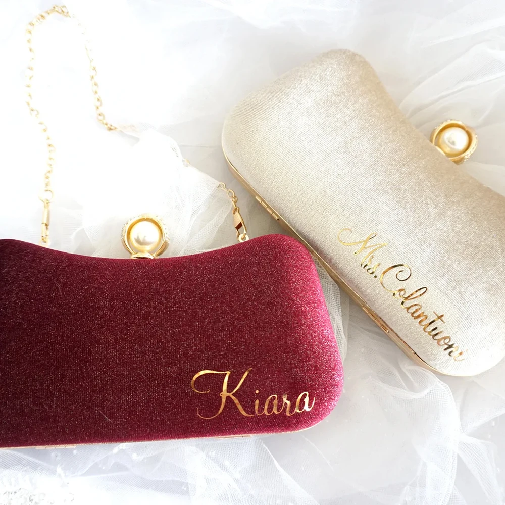 

Personalised Women Shoulder Bag For Wedding Party Prom Bride Bridesmaid Favor Evening Clutch Bag Custom Tote Bags Gifts For Girl