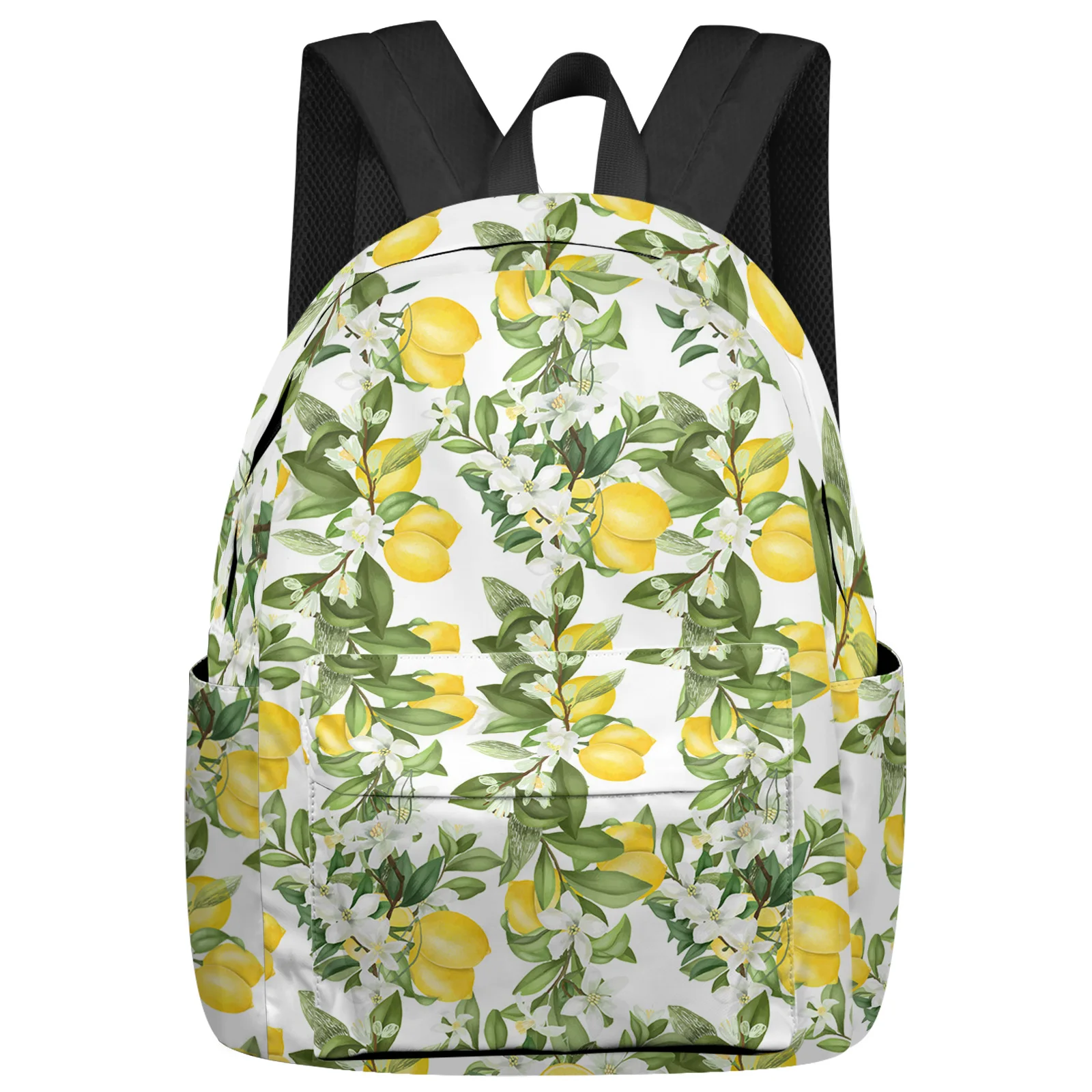 

Summer Lemon Leaves Flowers Feminina Backpacks Teenagers Student School Bags Laptop Backpack Men Women Female Travel Mochila