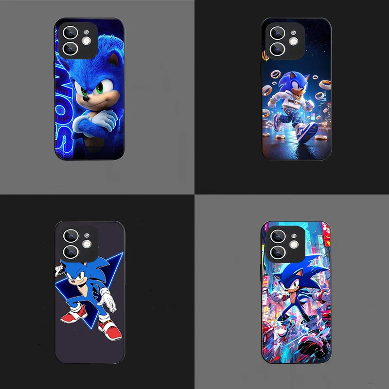 WRB-3 Cute Sonics Black Flexible TPU Case For Huawei Y5 6 7 8 9 Nova 3 Prime