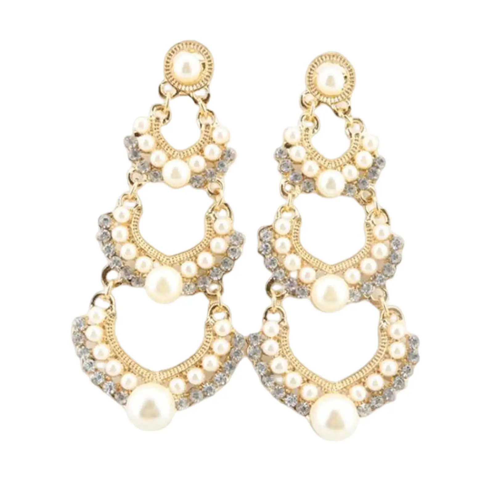 

2Pcs Elegant Drop Earring Dangle Earrings for Valentines Day Women Bridal