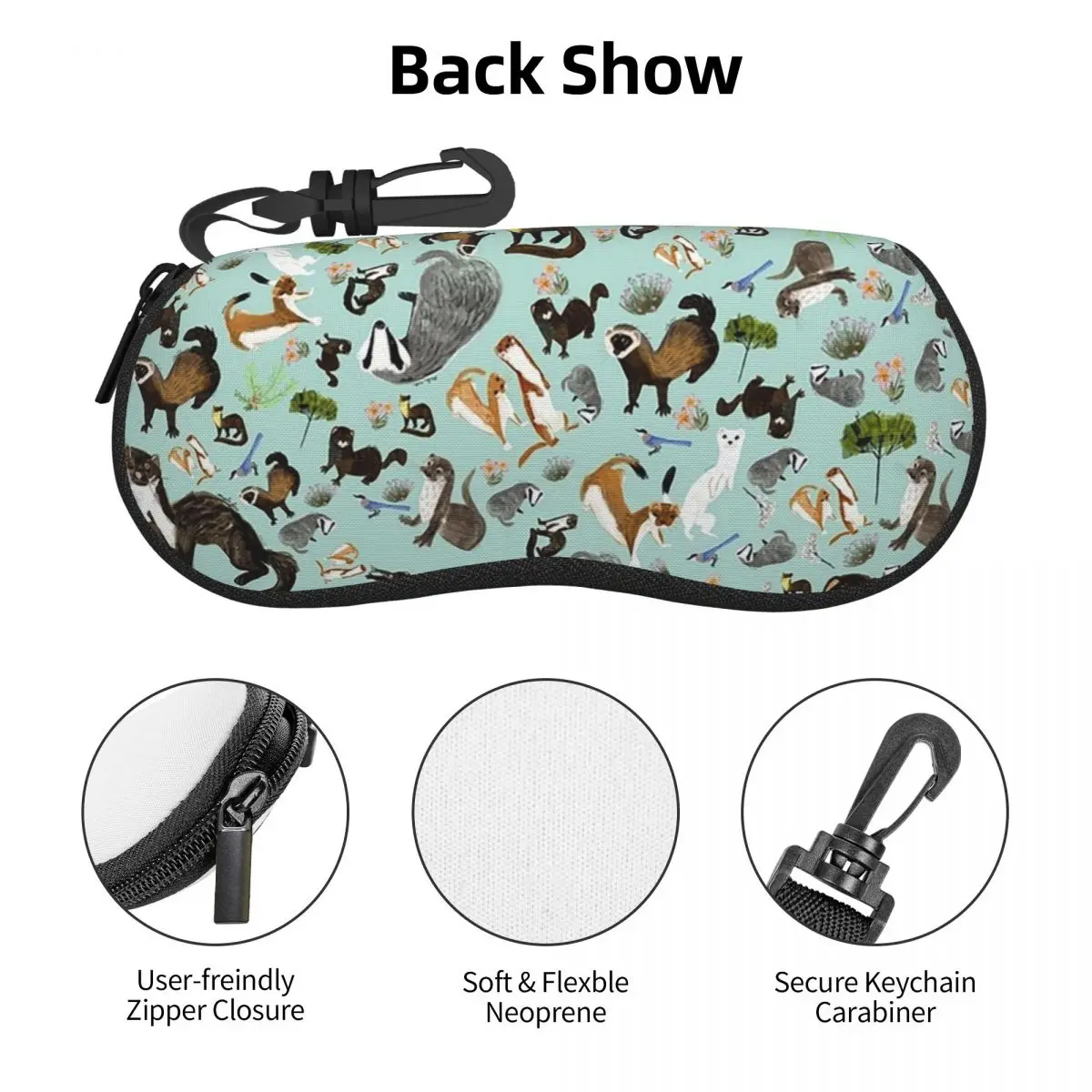 Mustelid из Испании Чехол для очков Женский Мужской мягкий футляр солнцезащитных