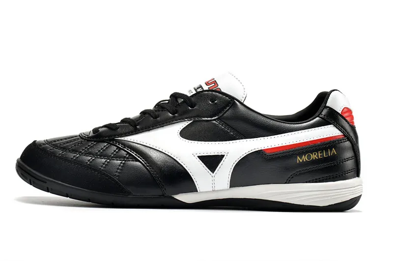 Authentic Mizuno Creation MORELIA IC M8 Men's Sports Shoes Mizuno Outdoor Sneakers Black/White/Red Color Size Eur 40-45