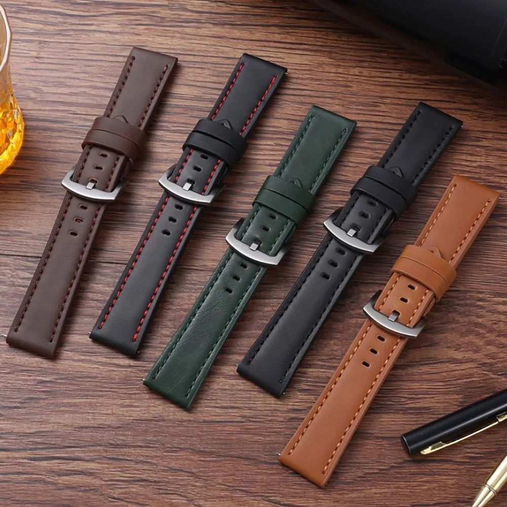 Фото Ремешок для часов 18 мм, 20 мм, 22 мм, 24 мм, ремешок Omega для Seiko Sport, винтажный коричневый ремешок для часов, мужской армейский спортивный браслет для умных часов №1