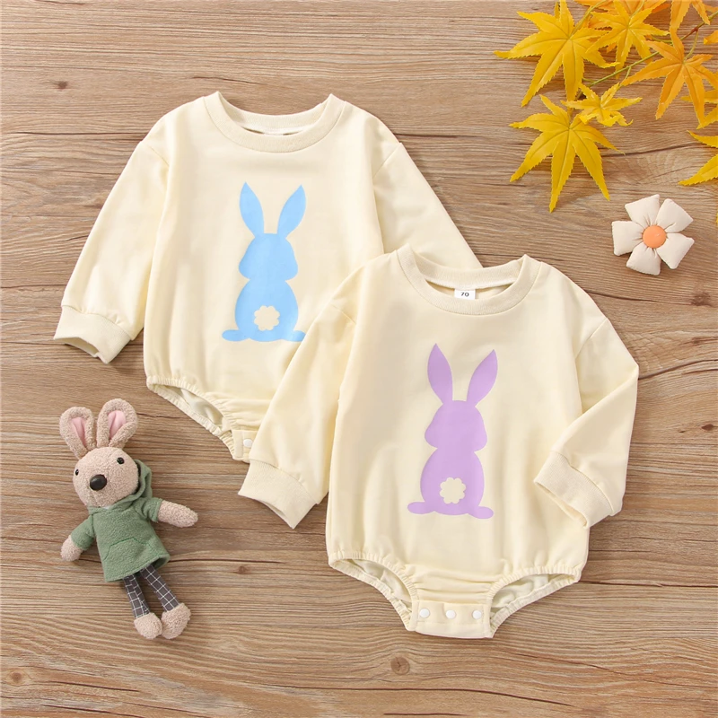 

Детский комбинезон с длинным рукавом, с принтом кролика