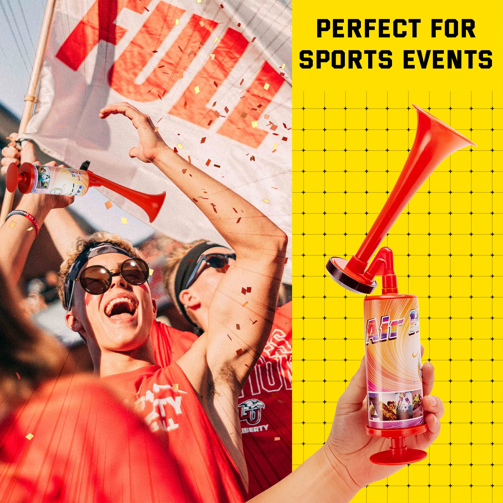 łębinę pneumatyczne FARBIN Klakson powietrzny do pomp morskich i sportowych ręczny klakson łodzi z głośnym dźwiękiem osobisty