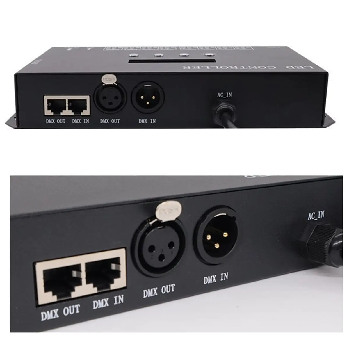 Фото Контроллер светодиодных лент ABIU H807SA с 8 портами RGB поддерживает управление светодиодным освещением Artnet Resolume WS2811 WS2812, европейская вилка. №5