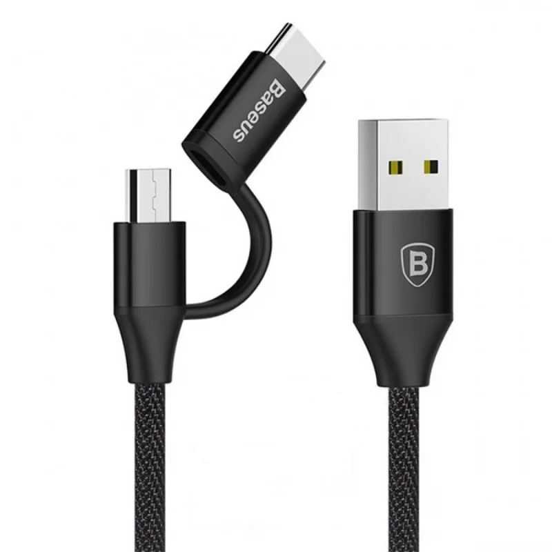 Baseus Дата кабель USB 2 in 1 для Micro & Type C Yiven|Кабели мобильных телефонов| |