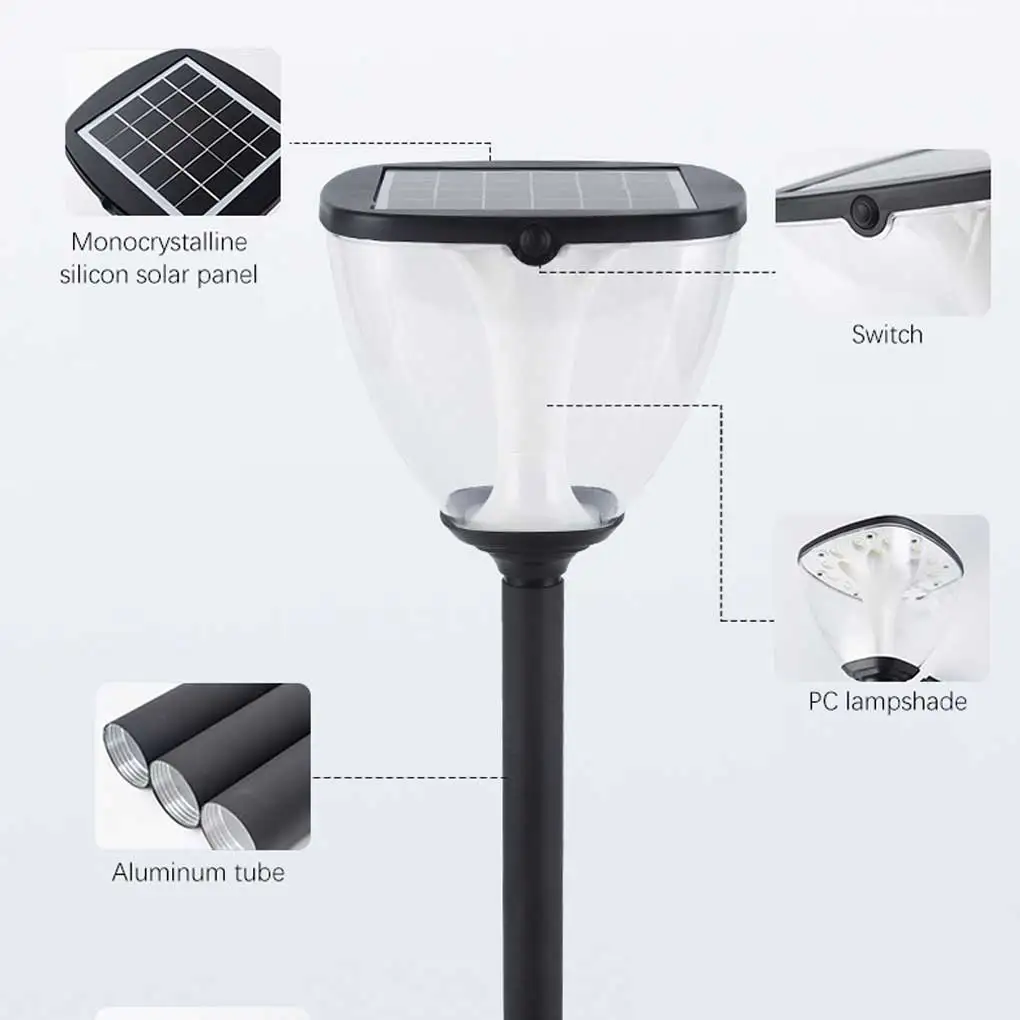 

Solar Powered Light Waterproof Park Porch Courtyard Road Landscape Lamp