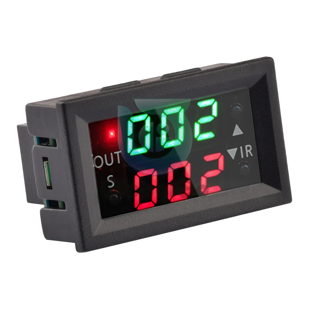 

T2401-N DC 12V Dual LED Display Time Relay Module Digital Time Delay Relay Cycle Timer Switch Control Module Passive Output