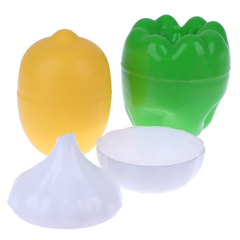 

New 1PC Onion Garlic Tomatoes Lemon Green Pepper Fresh Storage Kitchen Food Box Creative Organizer Crisper Vegetable Containers