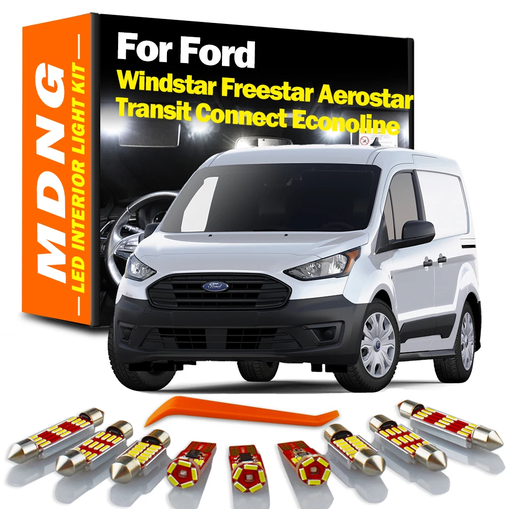 

MDNG Canbus LED Interior Map Dome Light Kit For Ford Windstar Freestar Aerostar Transit Connect Econoline Car Led Bulbs No Error