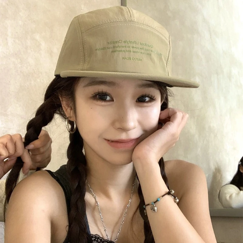 Бейсболка унисекс быстросохнущая бейсболка с надписью на плоской подошве