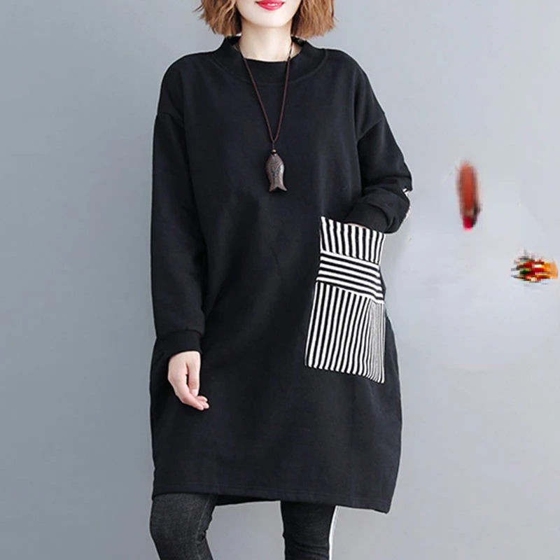 

Woman O-neck Patchwork Long Sleeved Straight Tops Female Clothing Fashion Casual Wild T-shirts Ladies Casual Bottoming Tops G274