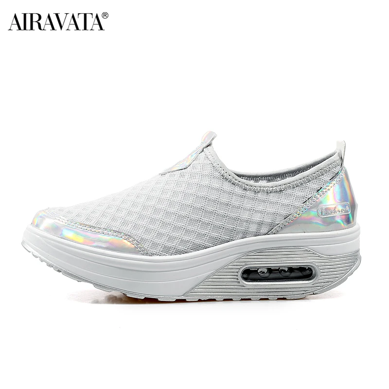 NEW Women Shake Shoes Air Cushion Flatform Walking Shoes Women Outdoor Mesh Breathable Chunky Sneakers  Zapatos Deportivos