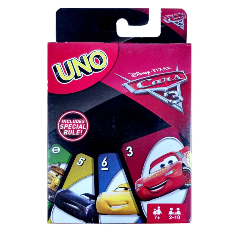 

Disney Cars UNO Card Puzzle Board Game Family Funny Entertainment Board Game Poker Kids Toys Playing Cards Christmas Gift