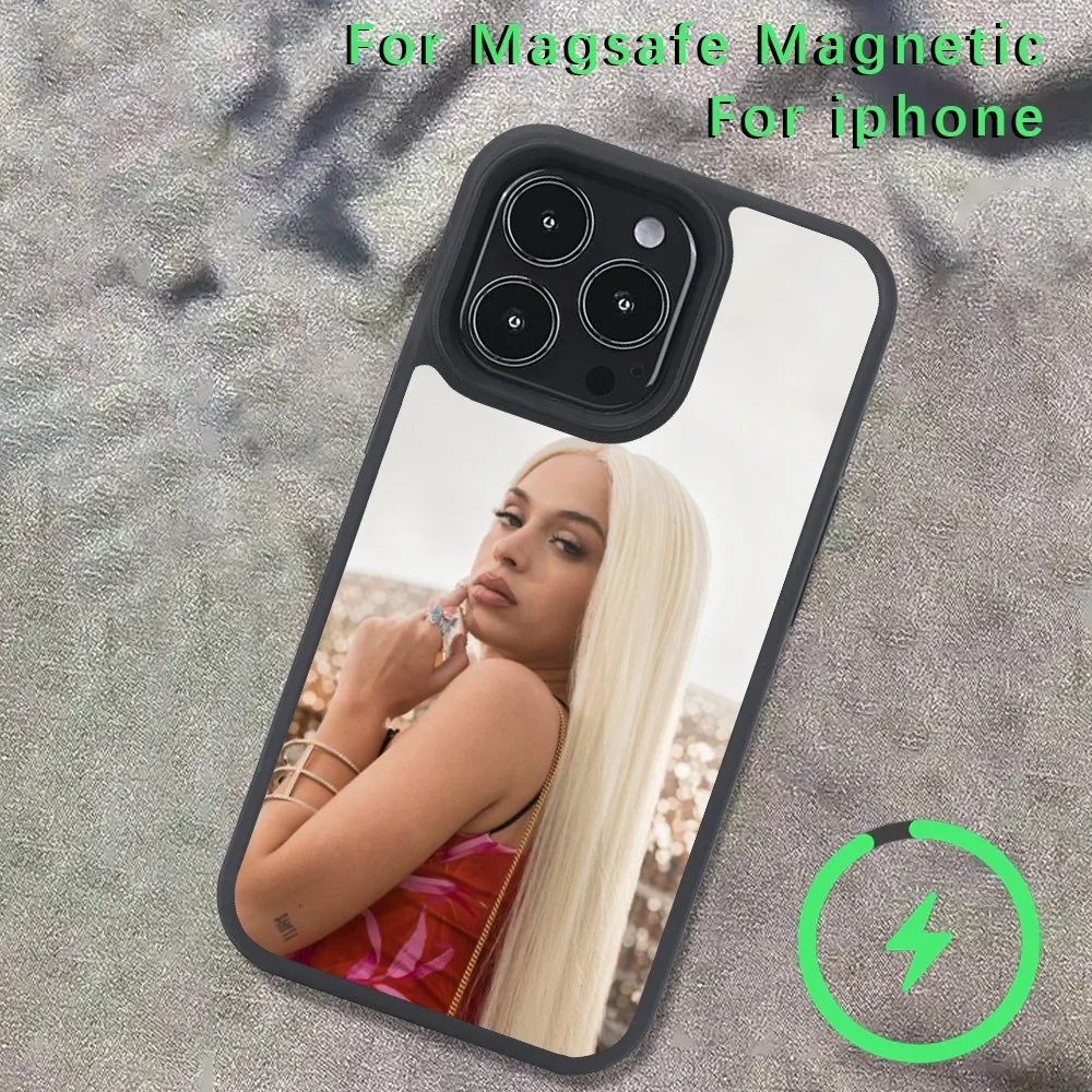 Чехол для телефона B-Bad Gyal singer iPhone 14 13 12 11 15 Pro Max Magsafe Беспроводная зарядка плюс