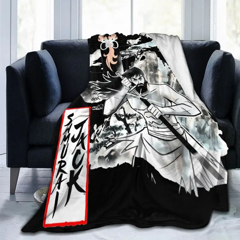 Бархатное покрывало Samurai Jack Aku удобное для дивана можно стирать в стиральной