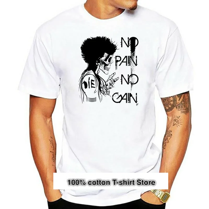 

Camiseta de calavera с африканскими для мужчин, camisa a la moda, sin Pain, sin ganancia, newest de 2022