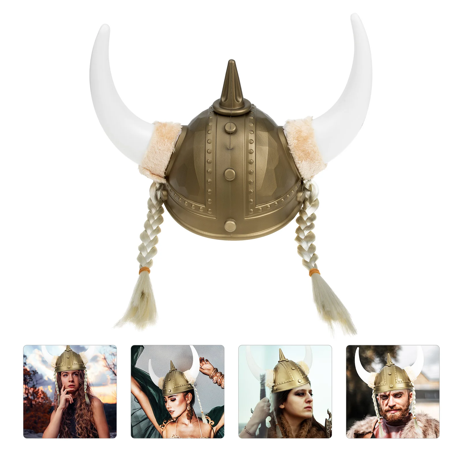

Ancient Rome Viking Ox Horn Hat Costume Party Masquerade Decor Ornament Accessory