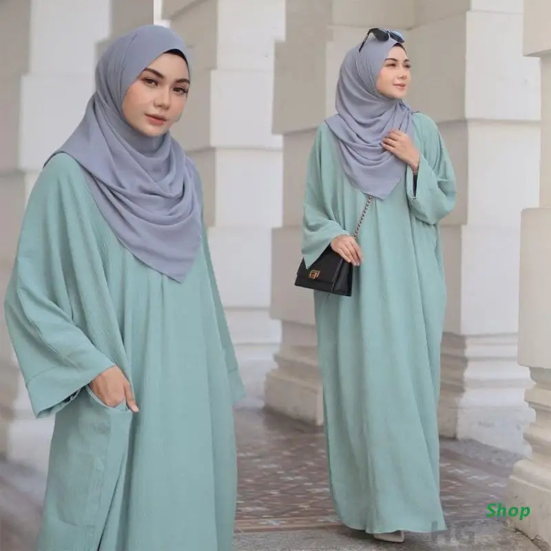

L5YC Abaya Dubai Turkey Fashion Hijab Dress Kaftan Islam Clothing African Maxi Dresses for Women Vestido Robe Muslim Dress