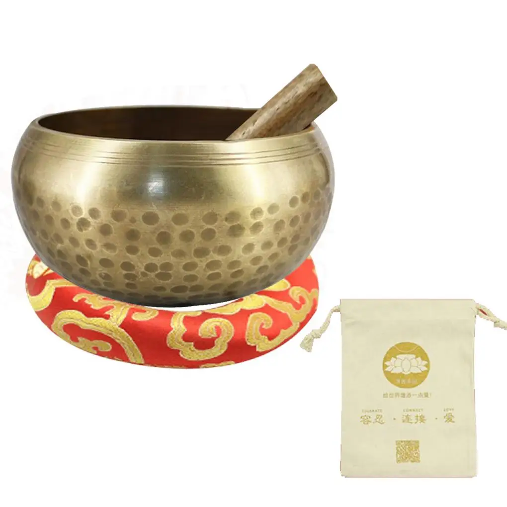 

Тибетская Поющая чаша, набор для музыкальной терапии, Будда, резонационный звуковой контейнер, чаши для медитации, исцеление