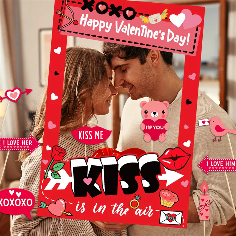 Реквизит для фотобудки ко Дню святого Валентина романтическая фотобудка селфи