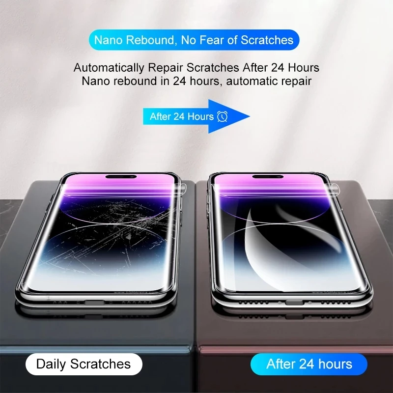 4Pcs Hydrogel Film for IPhone 11 12 13 14 Pro Max 12Mini 13Mini Screen Protector for IPhone XS Max XR X 7 8 14 Plus SE Not Glass