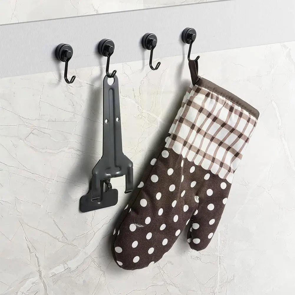 

Сверхмощный магнитный крючок, сильные неодимовые магнитные крючки для дома, холодильника, гриля, кухни, держатель, Черный Многофункциональ...