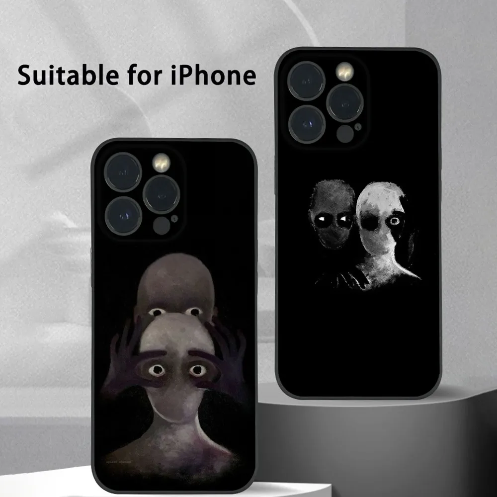 Чехол для телефона с абстрактным лицом iPhone 15 14 13 12 11 Pro Xs Max Mini XR X 78 Plus 2