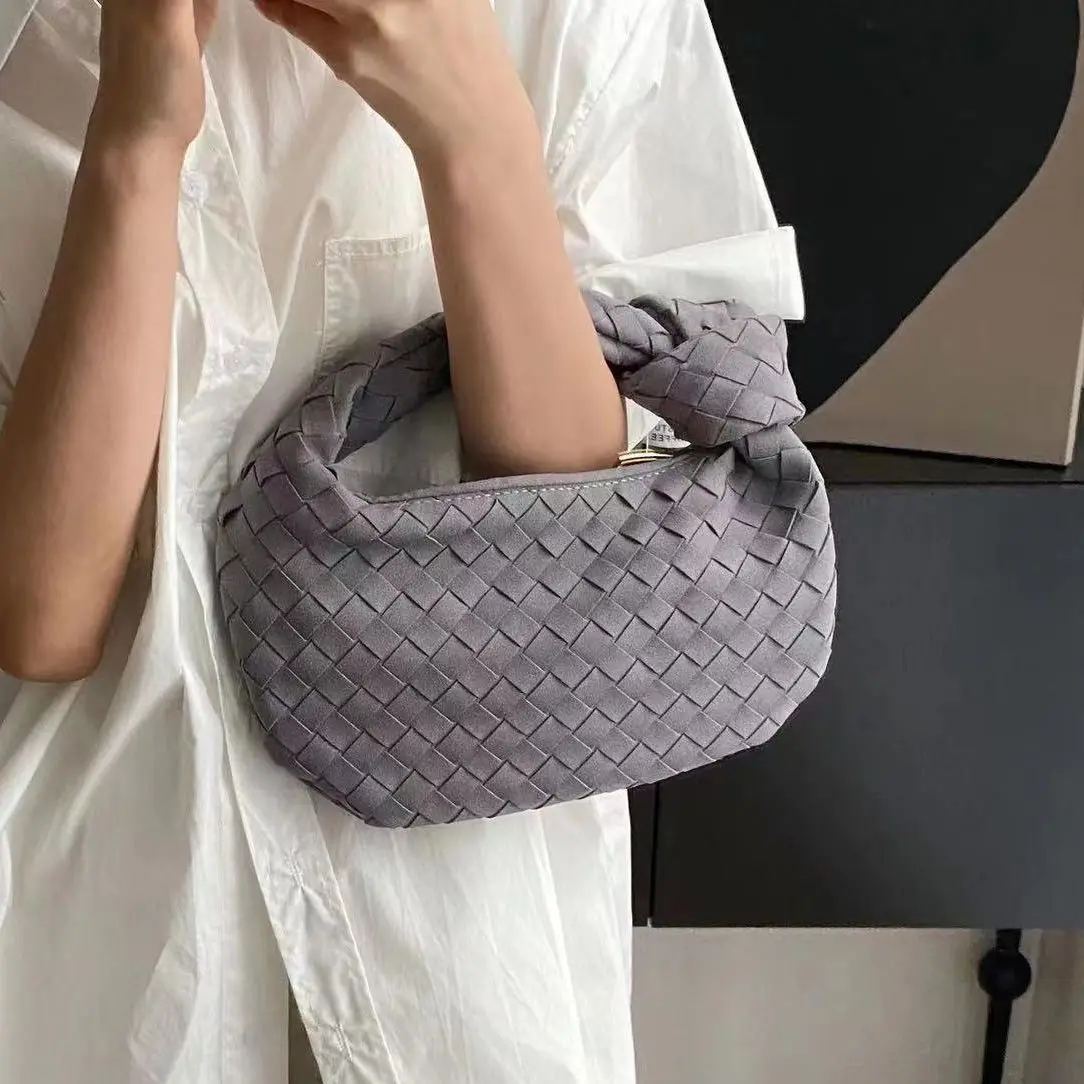 

2022 New Fashion Handmade Woven Bag Frosted Woven Leather Shoulder Bag Lady Hobo Handbag for Autumn and Winter