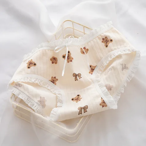 M-XL Calcinha de Algodão dos Denhos Animados Das Mulheres Roupa Interior Sexy Calcinha de Renda Menina Bonito Macio Cuecas Femininas seninas lingerie Sexy sexy