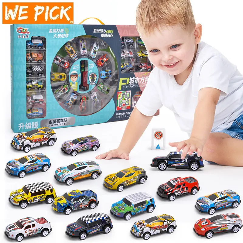 

Children Large Alloy Diecast Racing Car Traffic Lights Map Toyset Inertia Pullback Cars For Kids Boy Christmas Birthday Gift Box