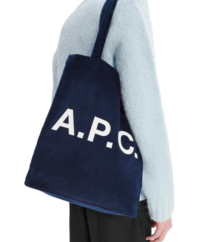 

Корейская Сумка-тоут APC для гольфа, сумка-тоут, Вельветовая сумка через плечо, сумка для покупок, универсальная сумка для осени и зимы