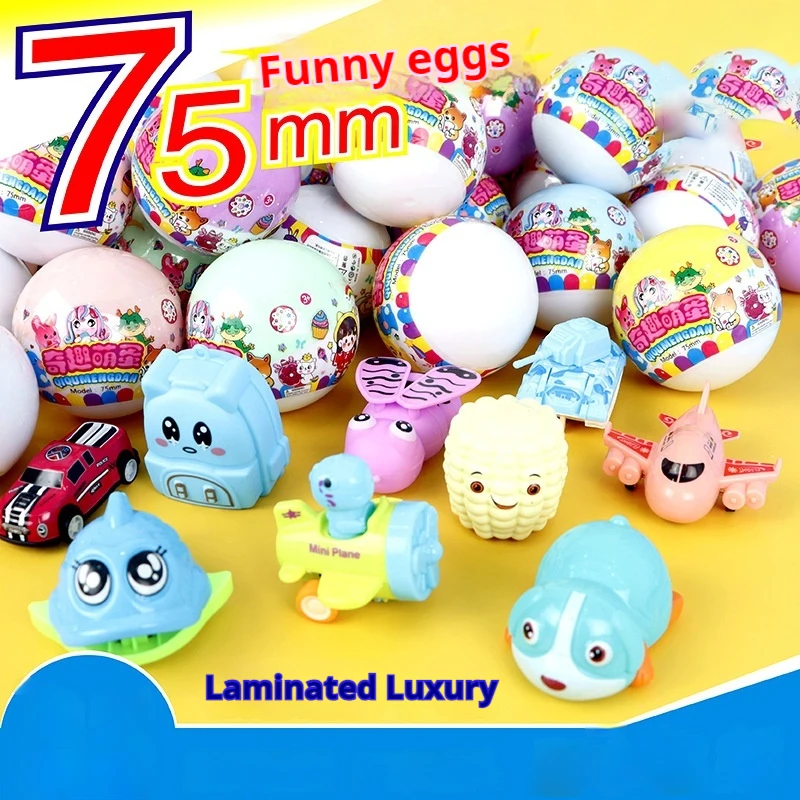 75mm twisting Ball Surprise Blind Box Toy Egg Anime figures kids toys decompression toy collecting birthday gif