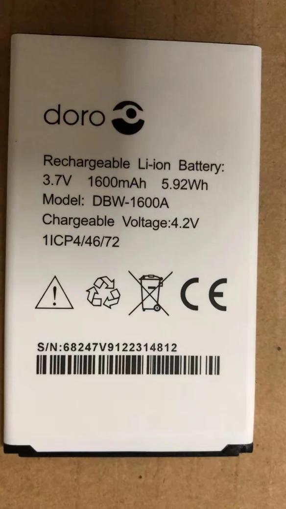 

Original Doro DBW-1600A Battery 1600mah