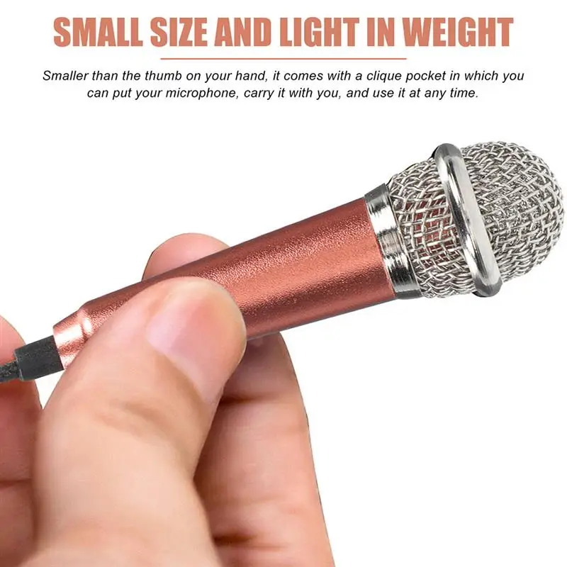 

1 Set Miniature Microphone Recording Microphone Karaoke Handheld Microphone