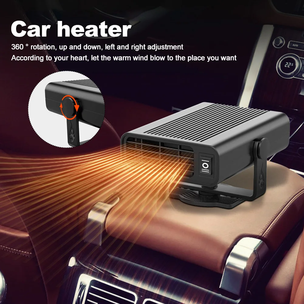 

Defroster Demister Low Noise Car Heater ABS Universal Winter Warm Electric Home Windows Glass Hot Cold Portable Multifunctional