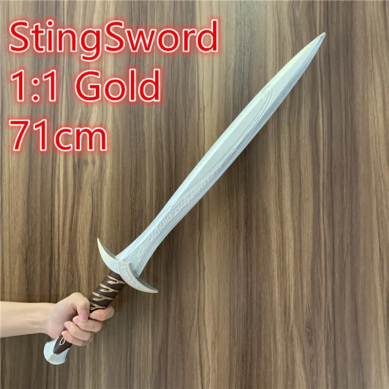 Cos подарок 71 см стральный меч эльфы косплей инмантация Золотое оружие