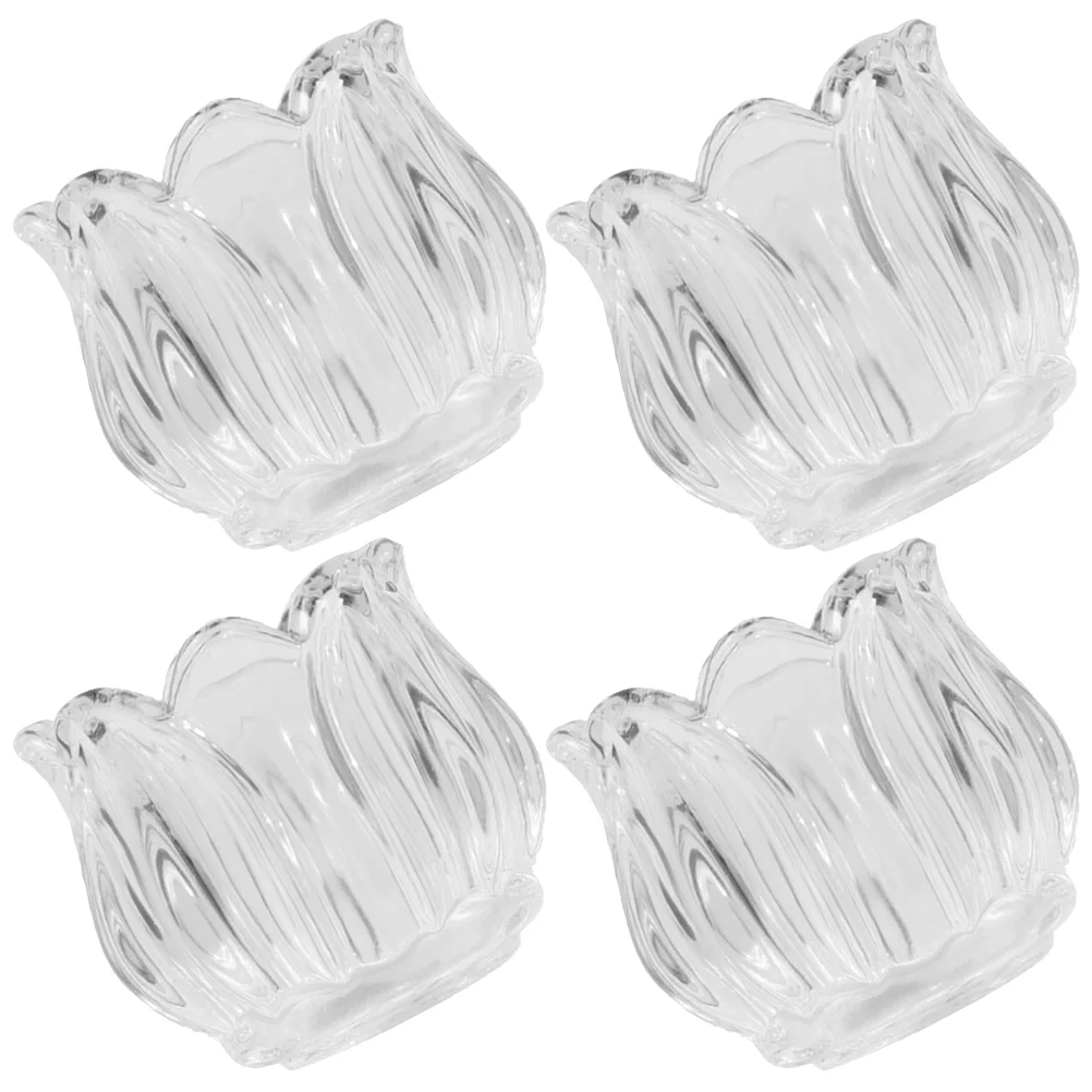 

Tulip Holder Glass Candlesticks Flower Stands Decorative Bulk Holders In For Desk White