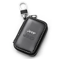leather key case car bag fashion durable universal storage bag shell cover for jeep xj yj str wk2 cj7 cj cherokee willys liberty