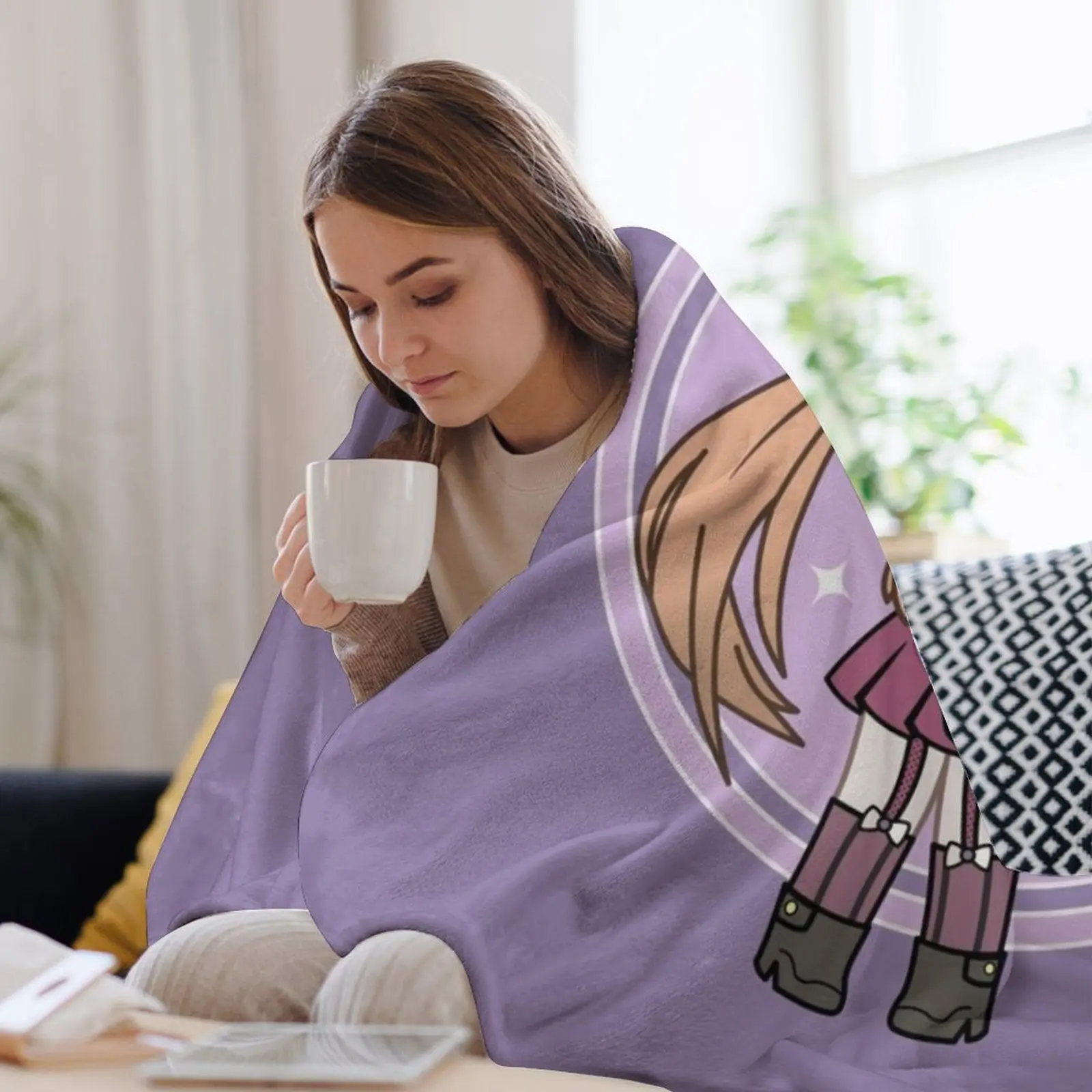 Милое одеяло Gacha Girl Foxy Chan рождественские подарки одеяла украшения для диванов