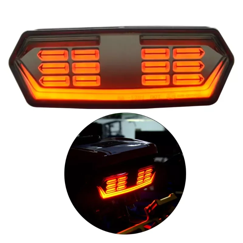 

Integrated Rear Turn Signal Light Portable Tail Light Compatible with MSX125 Waterproof Indicator Light