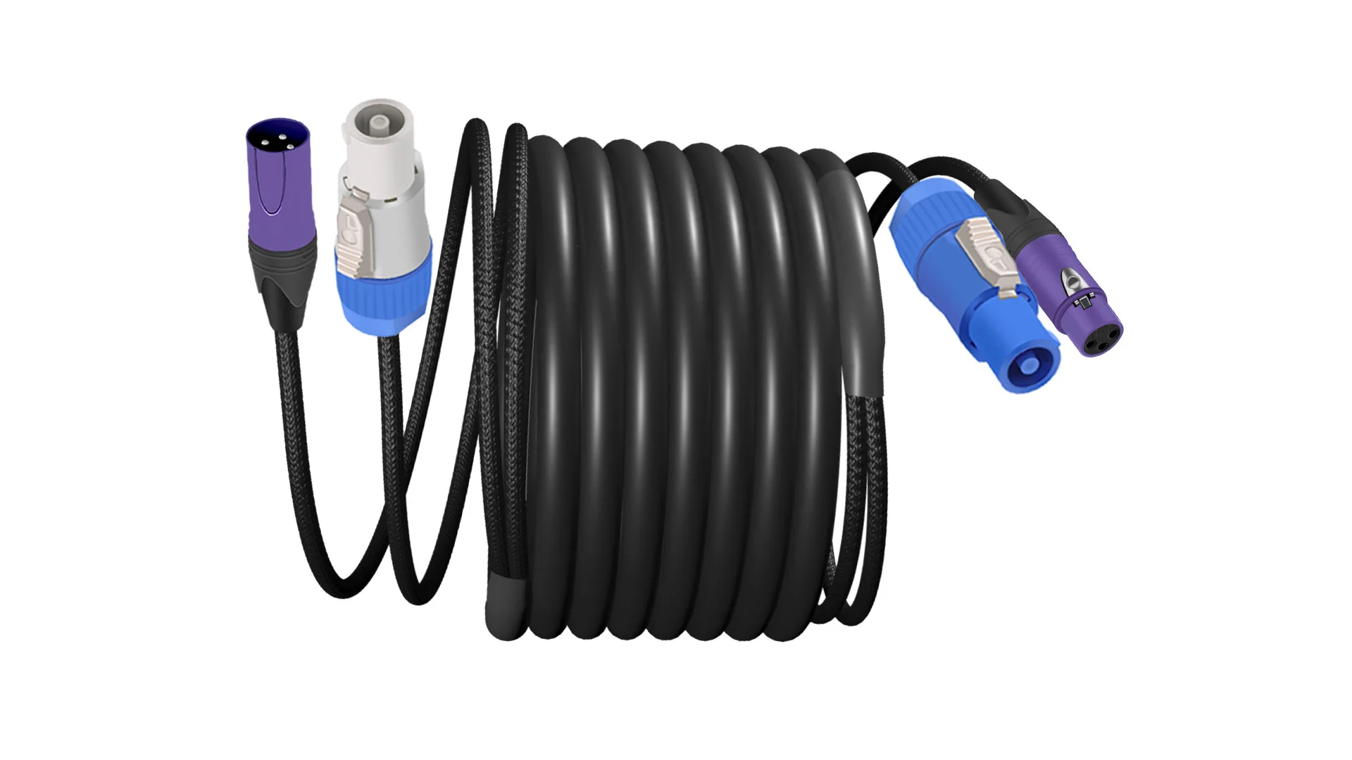 Фото Кабель Powercon XLR аудио-видео комбинированный 1м 1.5м 2м 3м 5м для сценического освещения, Powercon DMX сигнальный комбинированный кабель для акустических систем и вращающихся головок №3