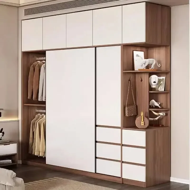 Фото HHhot распродажа, постмодернистские деревянные шкафы, ящик, открытый органайзер, идеи, домашний шкаф для спальни, шкафы для хранения, Vestidores, мебель для отелей №2