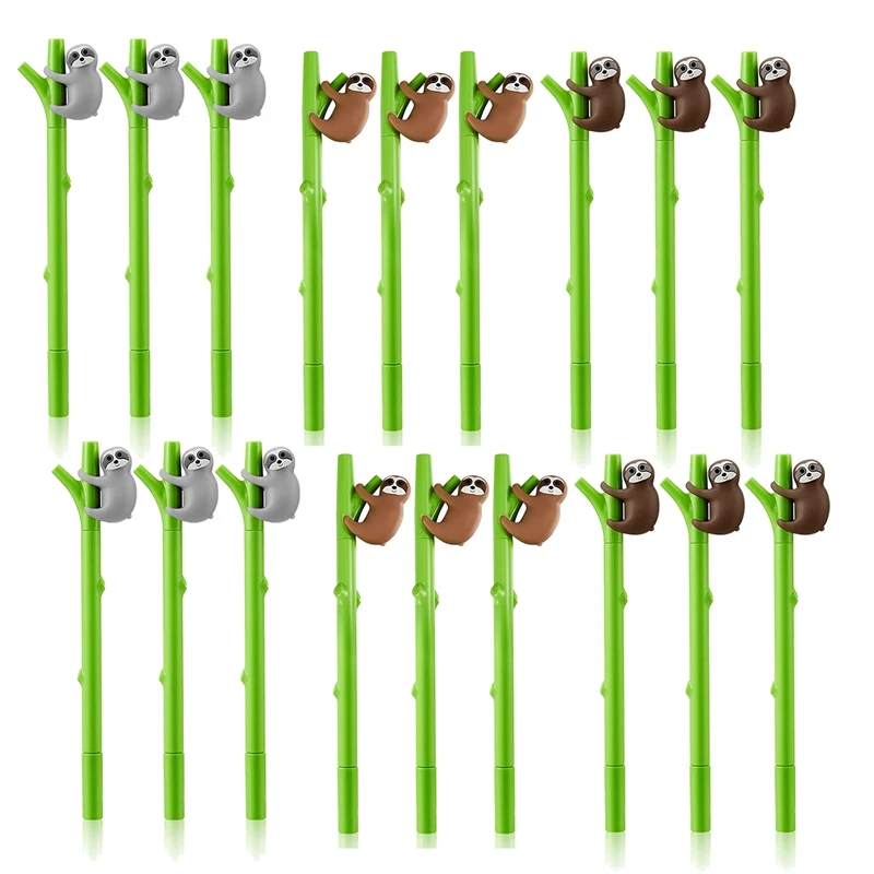 

Cute Sloth Pen Plastic Light Grey Khaki Brown Refillable Pen Fun Writing Cool Pen Ballpoint Pen Office Supplies