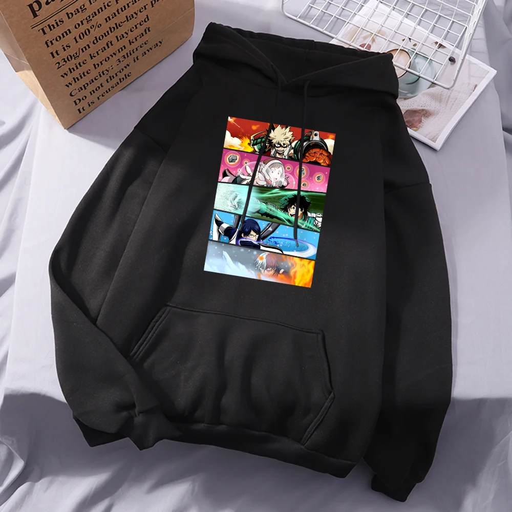 

My Hero Academiaman'S Hoodie Simple Quality Pullover Autumn Quality Sweatershirts Korean O-Neck Male Clothes