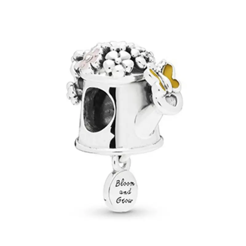 

1Pcs New Cute Alloy Kettle Pendant DIY Suitable for Original Pandora Charm Bracelet Ladies Jewelry Making